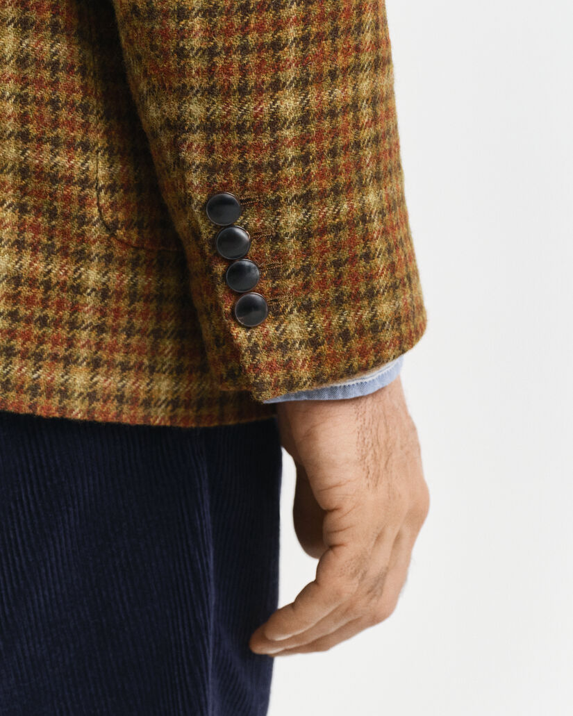 Relaxed Fit Tweed-Sakko mit Karomuster