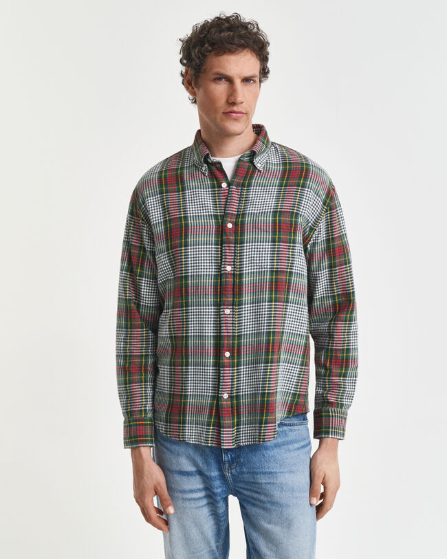 Leichtes Relaxed Fit Twill Hemd mit Karomuster