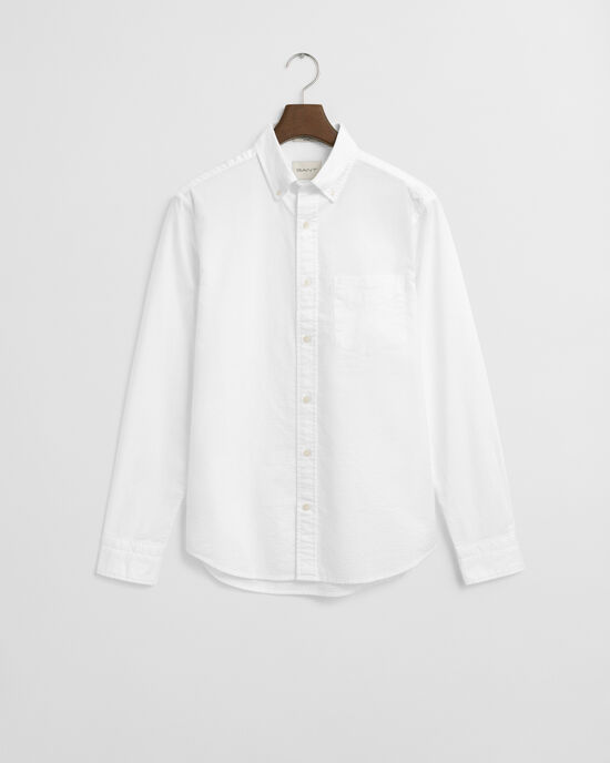 Regular Fit Dobby Oxford-Hemd mit Punktmuster