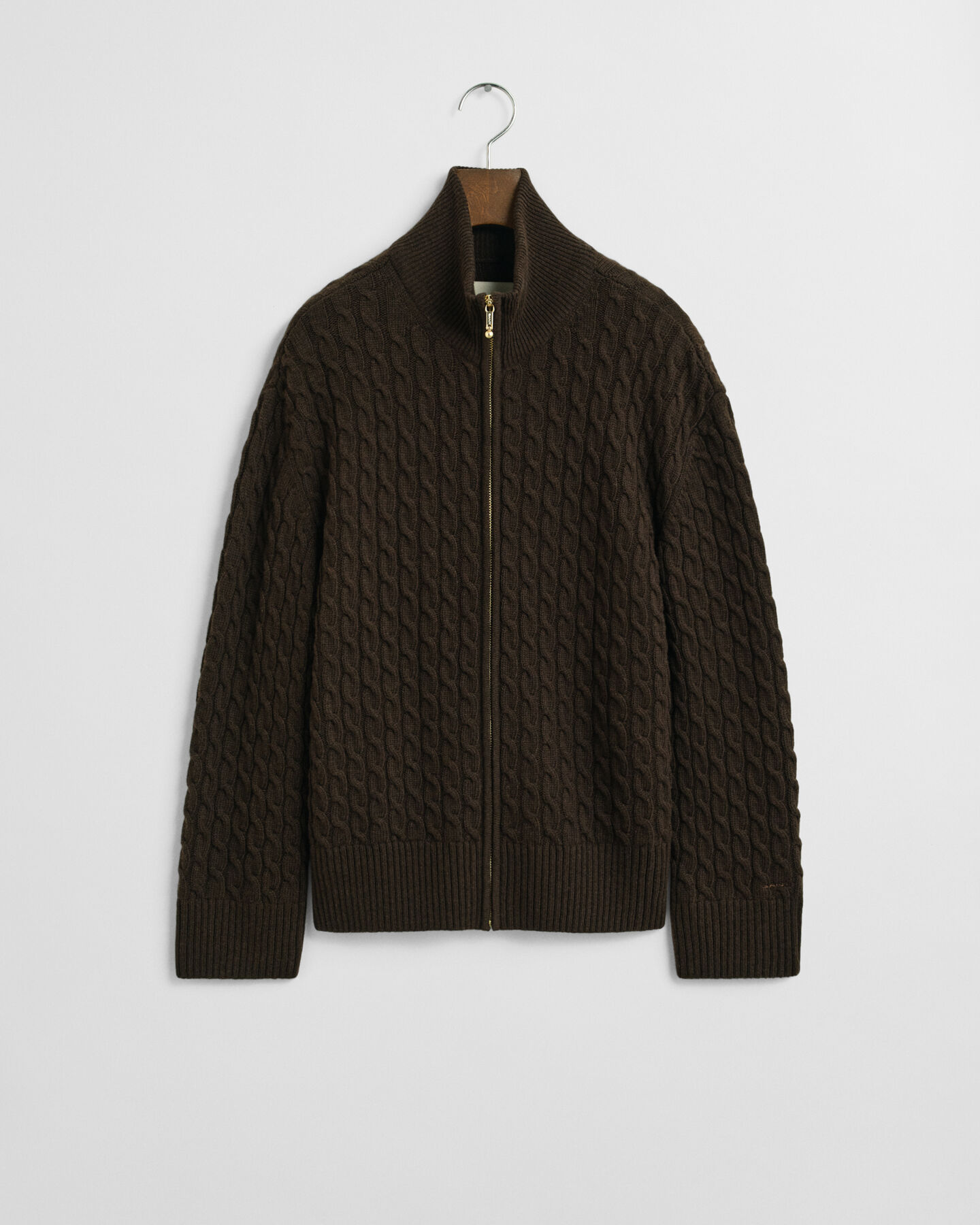 Zopfmuster Strickjacke mit Rei&szlig;verschluss