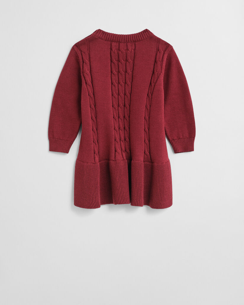 Baby Girls Zopfstrick Kleid aus Baumwolle