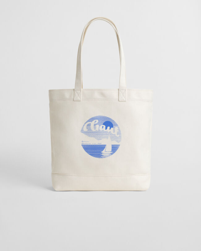 Graphic Tragetasche aus Baumwollcanvas