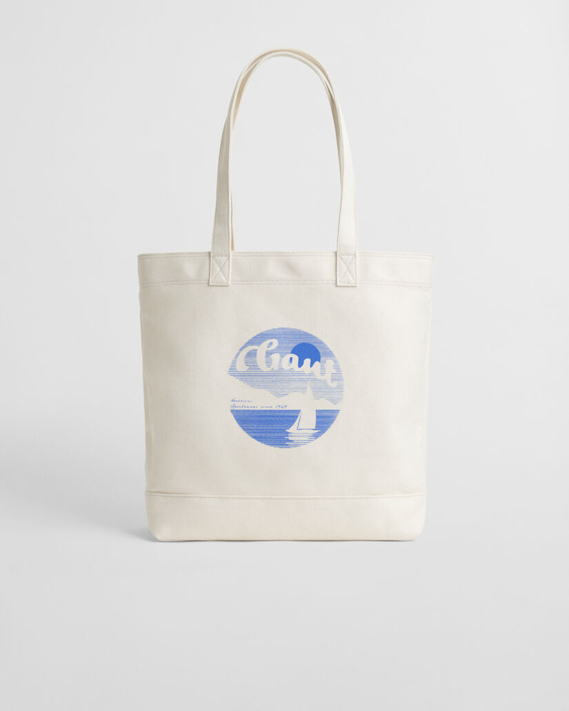 Graphic Tragetasche aus Baumwollcanvas