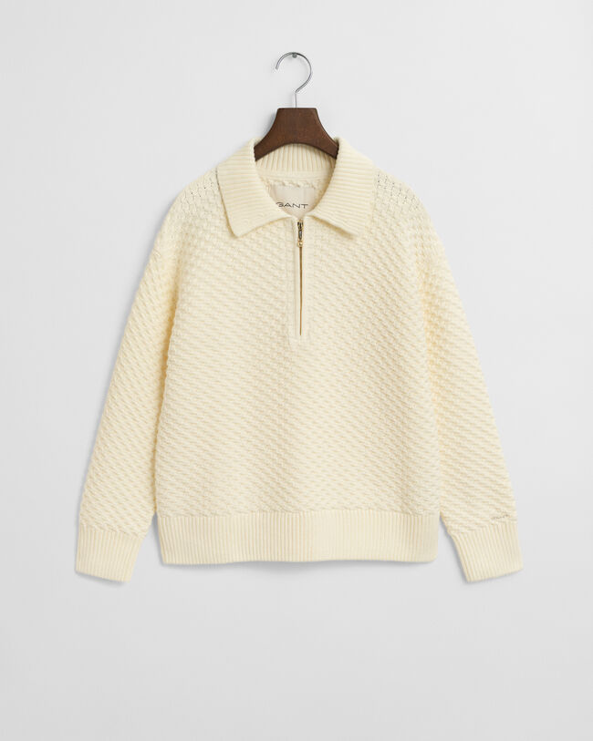 Troyer aus strukturierter Baumwolle