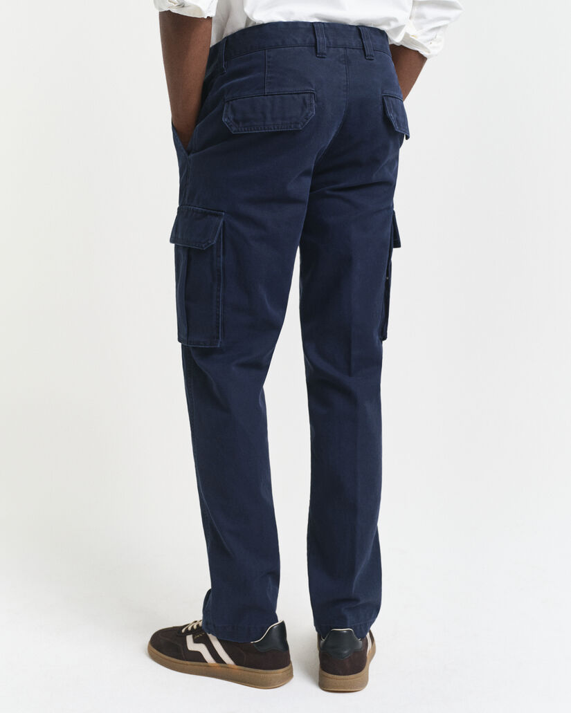 Regular Fit Cargohose aus Baumwolltwill