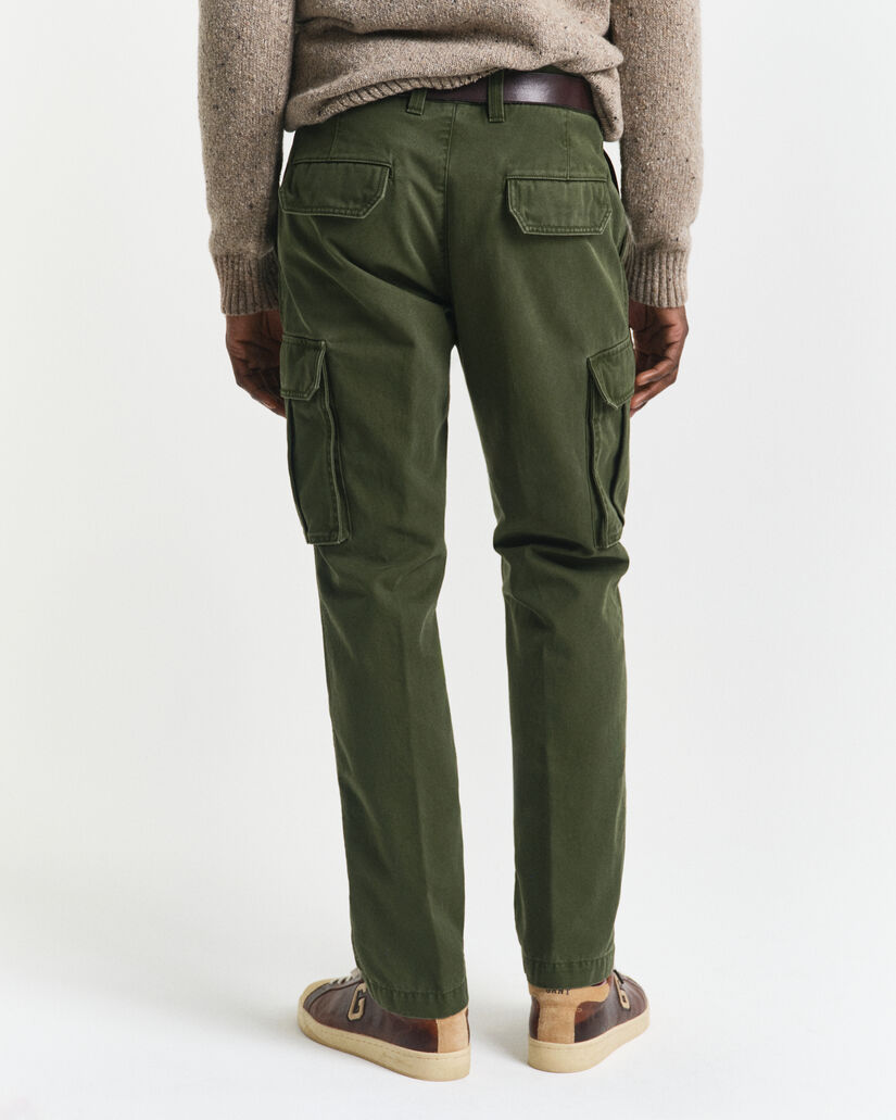 Regular Fit Cargohose aus Baumwolltwill
