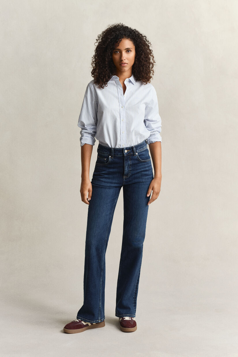 Regular Fit Classic Popeline Hemd mit Streifen