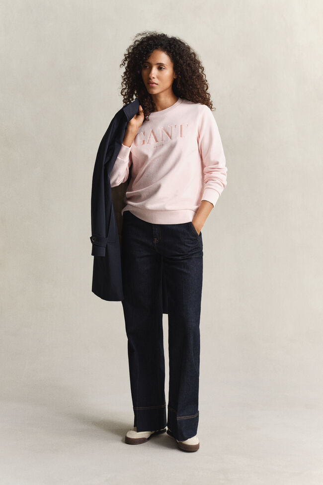 Tonal Graphic Rundhals-Sweatshirt