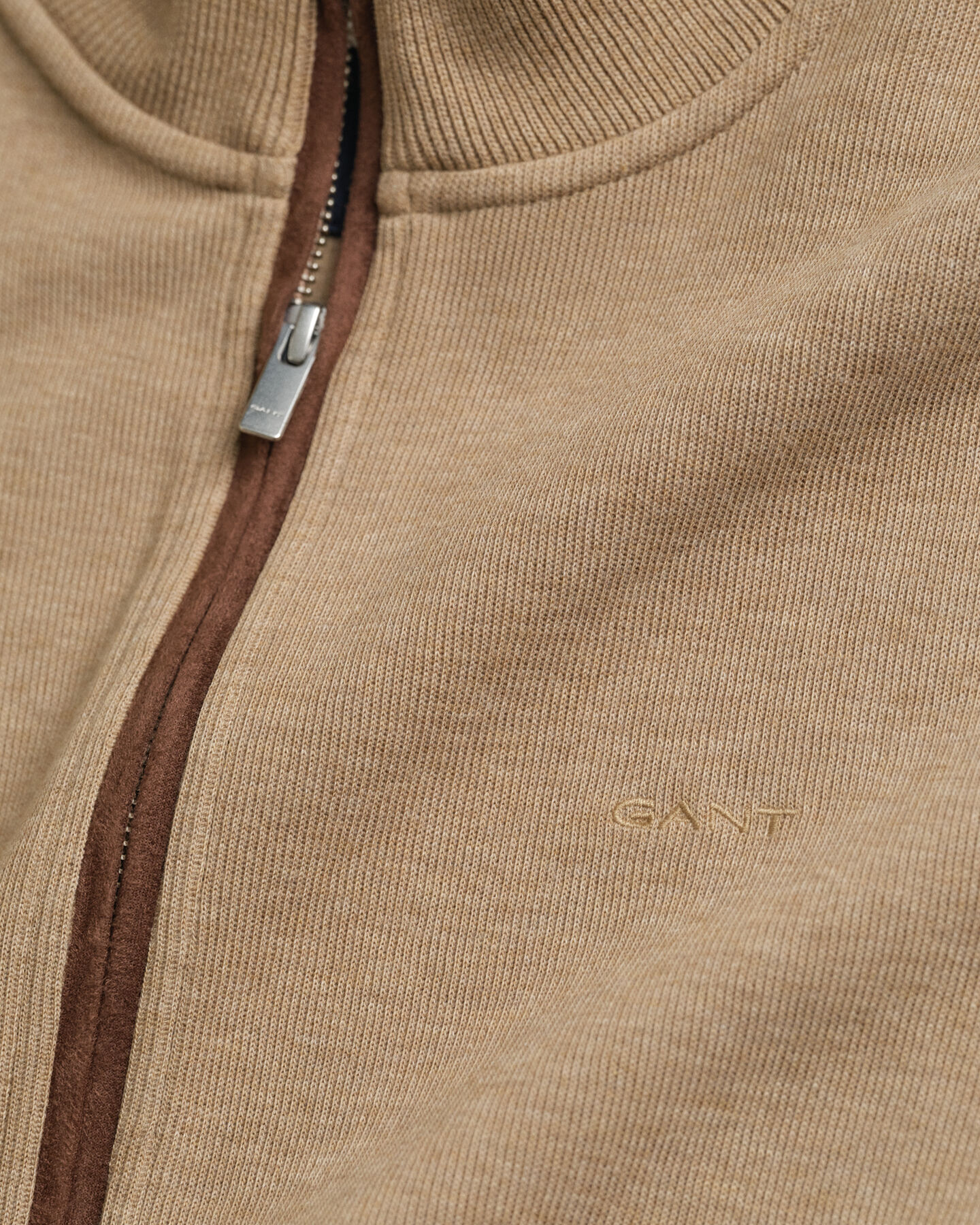 Sacker Rib Strickjacke mit Rei&szlig;verschluss