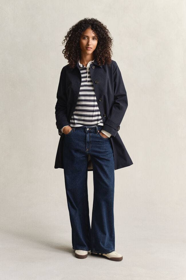 Langarm-Poloshirt mit Streifen