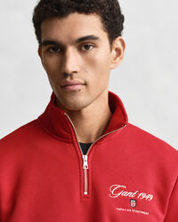 1949 Graphic Sweatshirt mit Rei&szlig;verschlusskragen