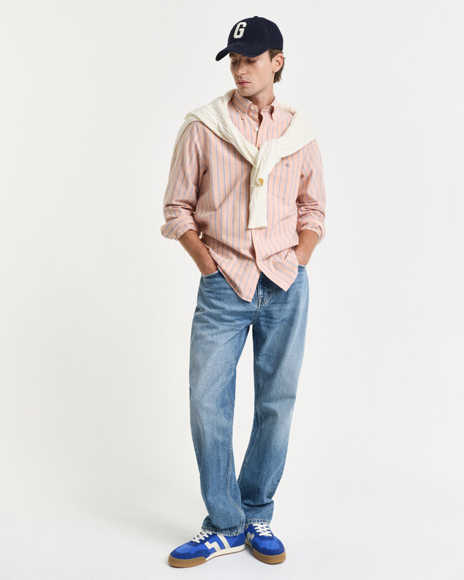 Regular Fit Classic Oxford-Hemd mit Streifen