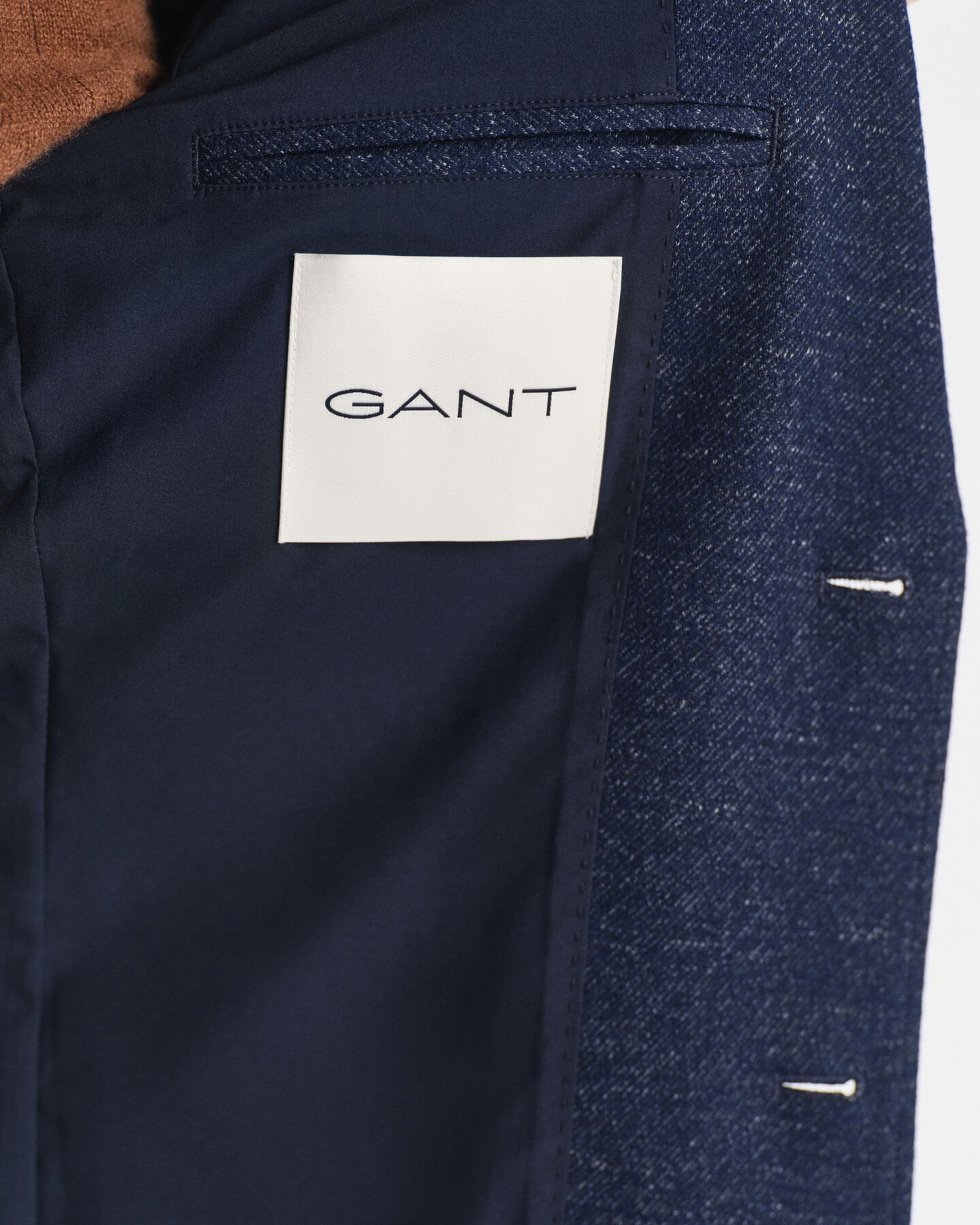 Zweifarbiges Sakko aus Woll-Baumwoll-Jersey