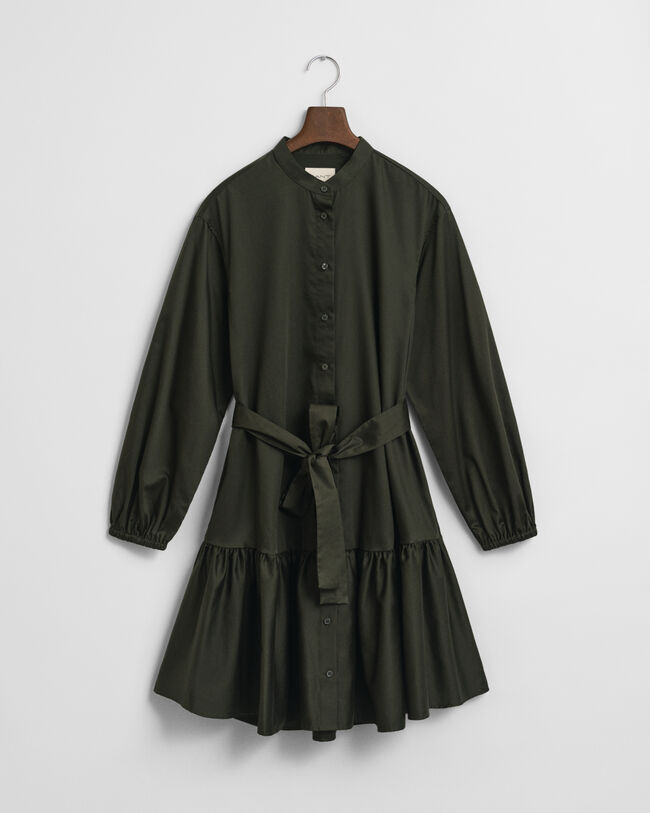 Lang&auml;rmeliges Kleid aus Baumwollsatin