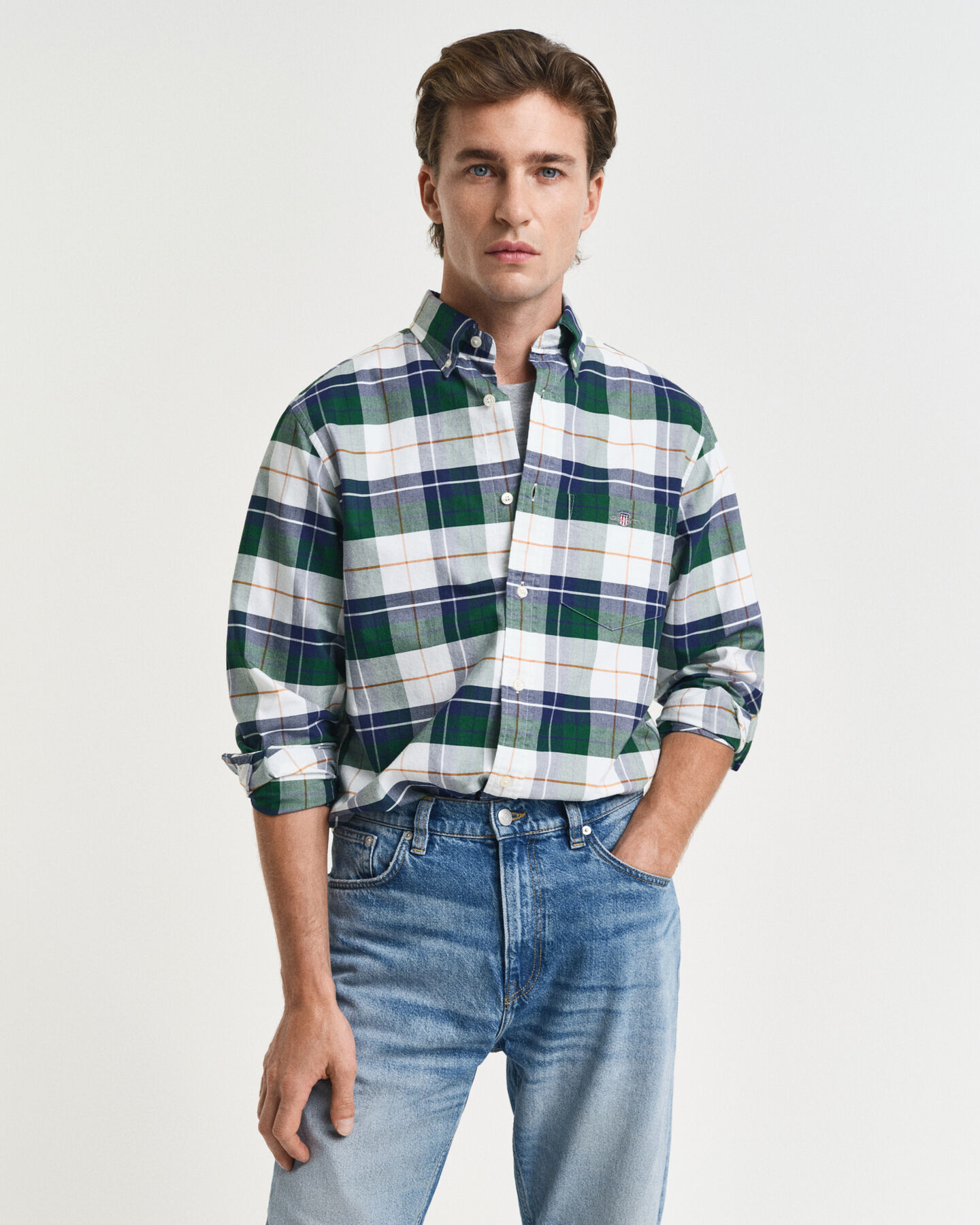 Regular Fit Classic Oxford-Hemd mit Karomuster