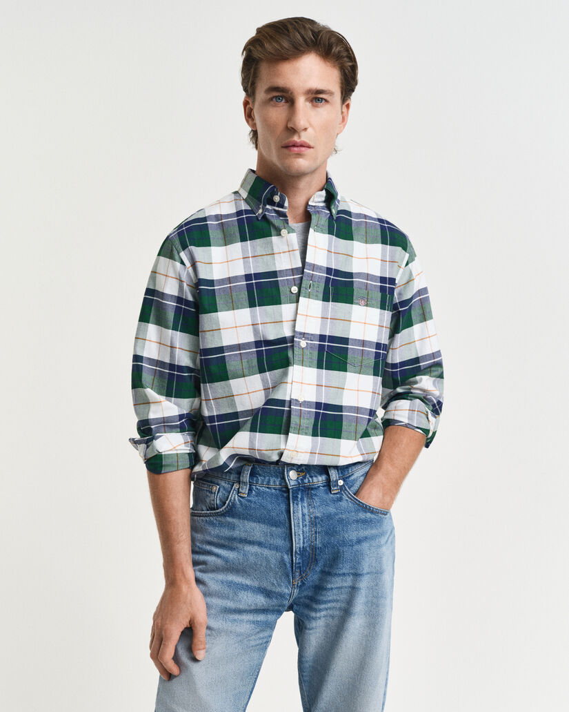 Regular Fit Classic Oxford-Hemd mit Karomuster