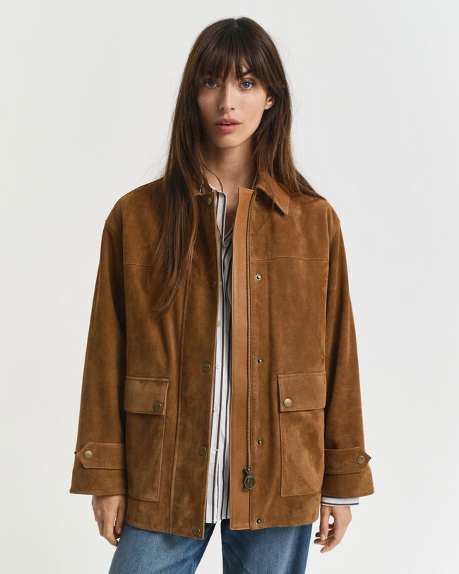 Barn Jacke aus Veloursleder