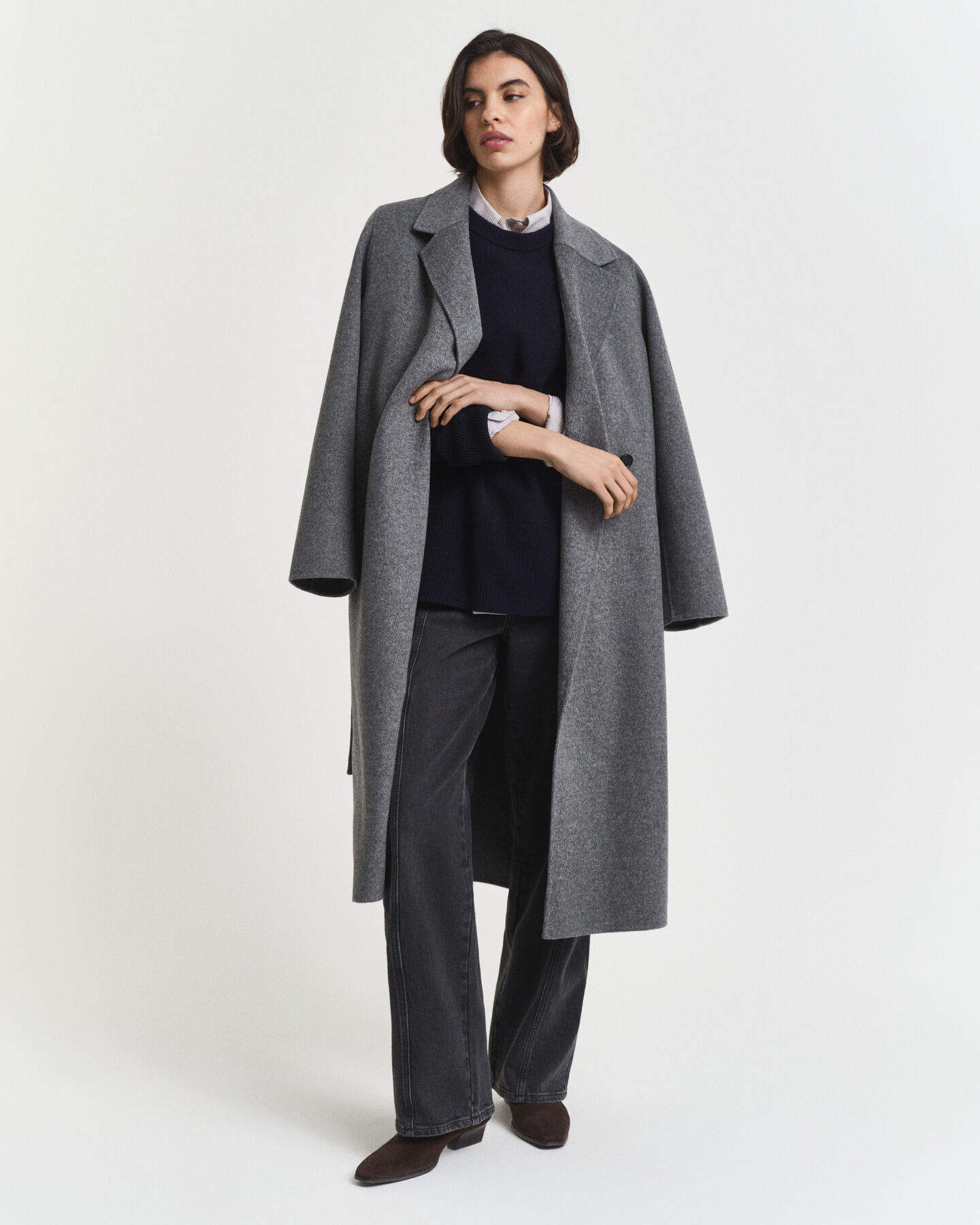 Weicher Rundhalspullover aus Wolle mit Kaschmiranteil