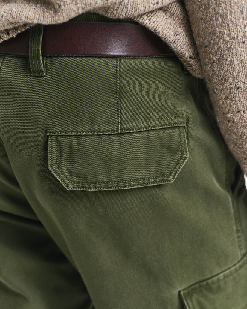 Regular Fit Cargohose aus Baumwolltwill