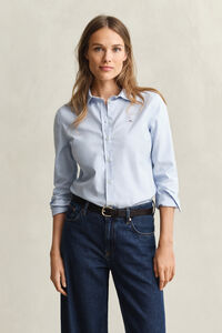 Stretch Oxford-Bluse