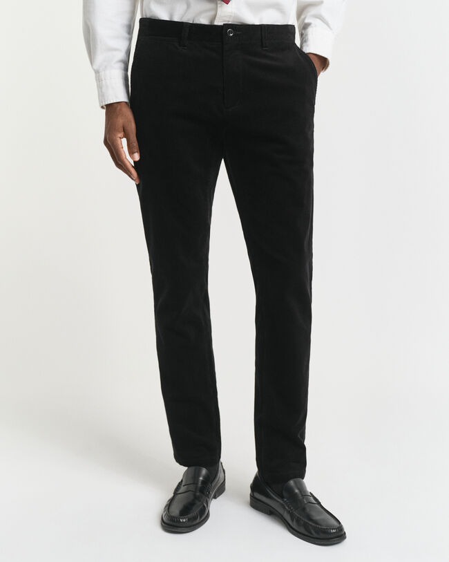 Slim Fit Cord Chinohose