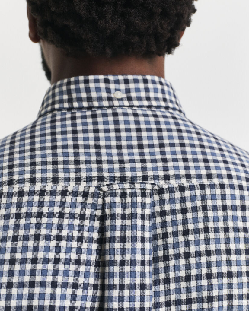 Regular Fit Twillhemd mit Vichy-Karo