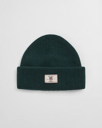 Gerippte Beanie aus Baumwollgemisch