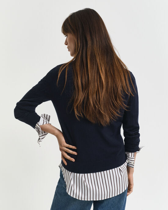 V-Neck Pullover aus extra feiner Merinowolle