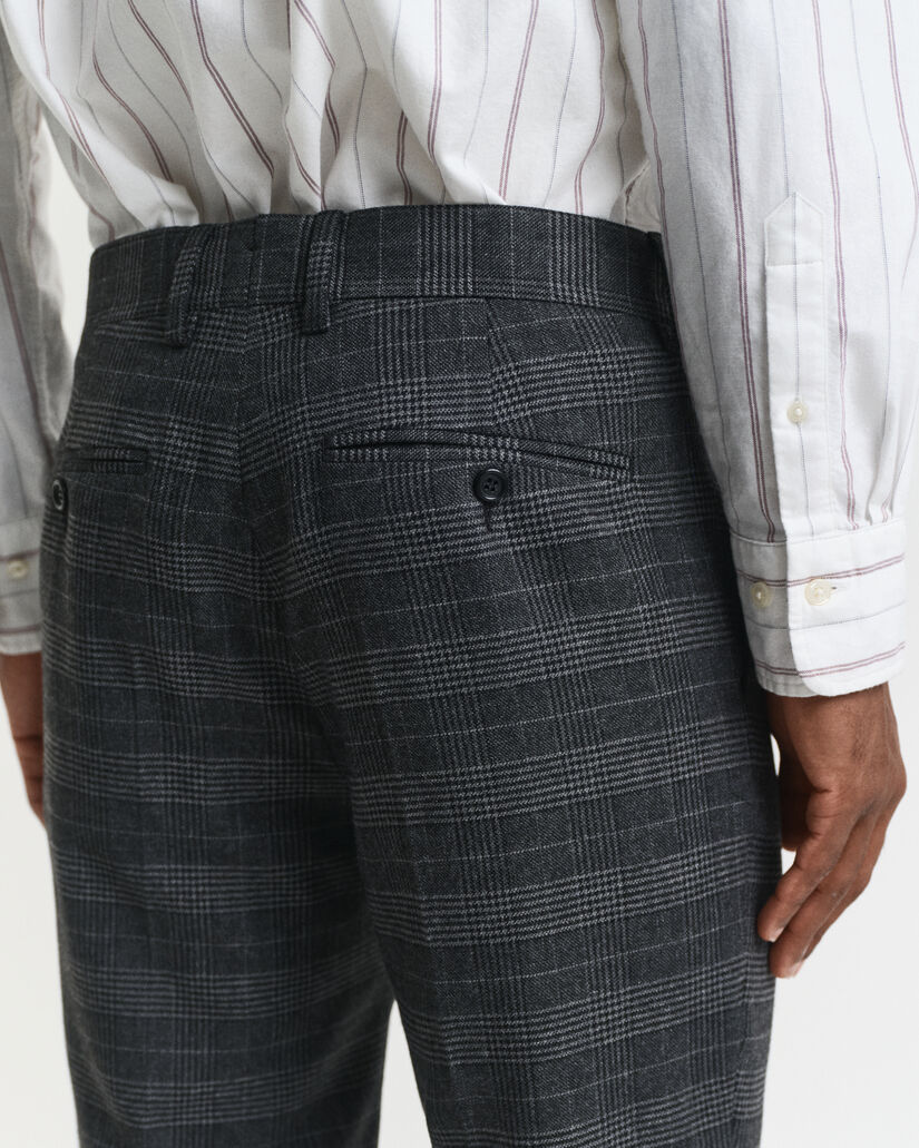 Slim Fit Glen Check Anzughose