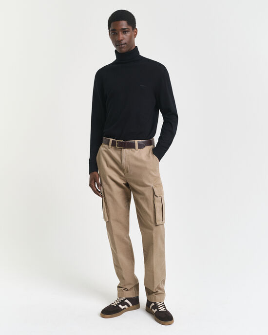 Regular Fit Cargohose aus Baumwolltwill