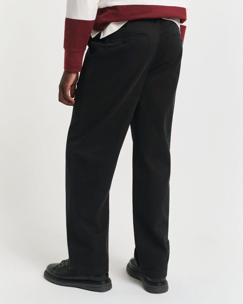 Relaxed Fit Chinohose aus Baumwolltwill