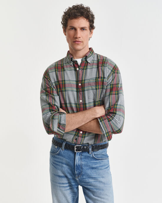 Leichtes Relaxed Fit Twill Hemd mit Karomuster
