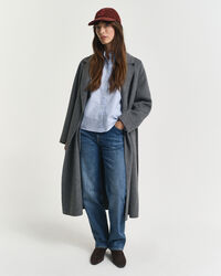 Klassische Oxford-Bluse mit R&uuml;schen