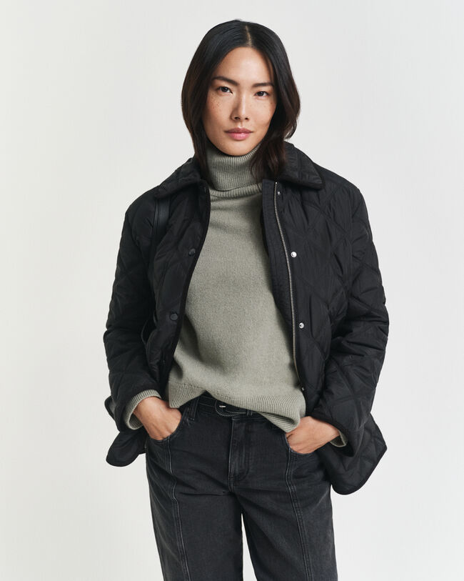 Steppjacke mit Cordbesatz