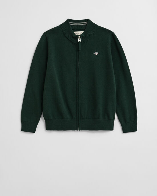 Kids Shield Strickjacke aus Baumwolle mit Rei&szlig;verschluss