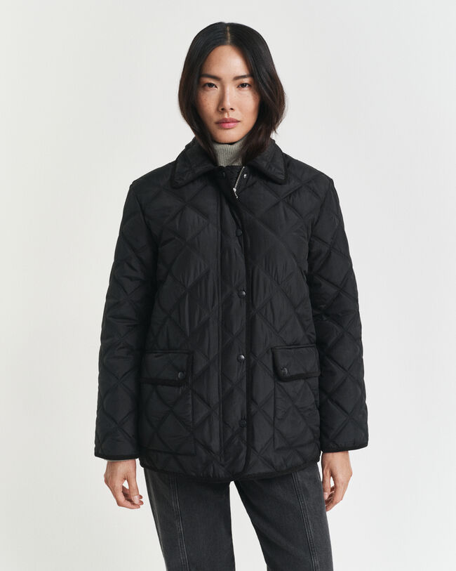 Steppjacke mit Cordbesatz