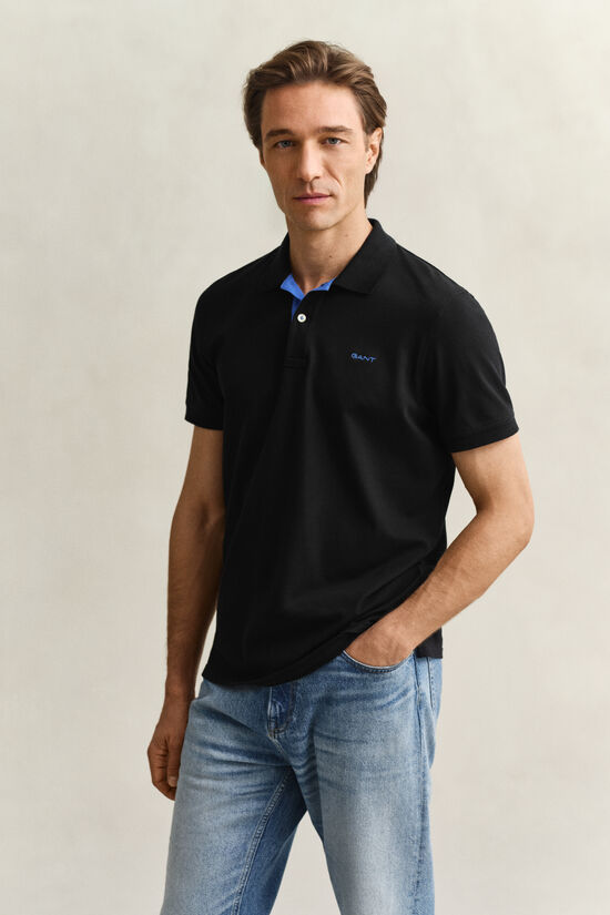 Kontrast Piqu&eacute; Poloshirt
