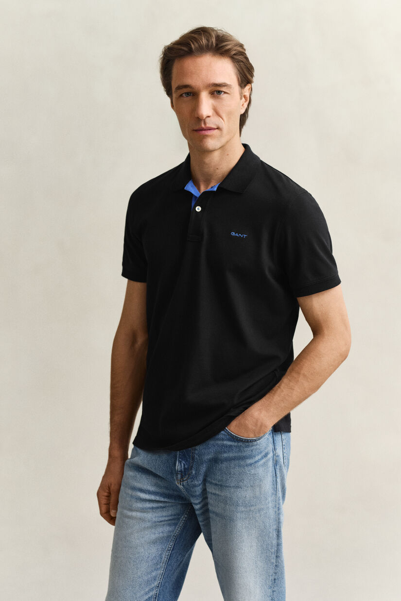 Kontrast Piqu&eacute; Poloshirt