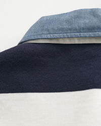 Gestreiftes Heavy Rugger mit Chambray-Kragen