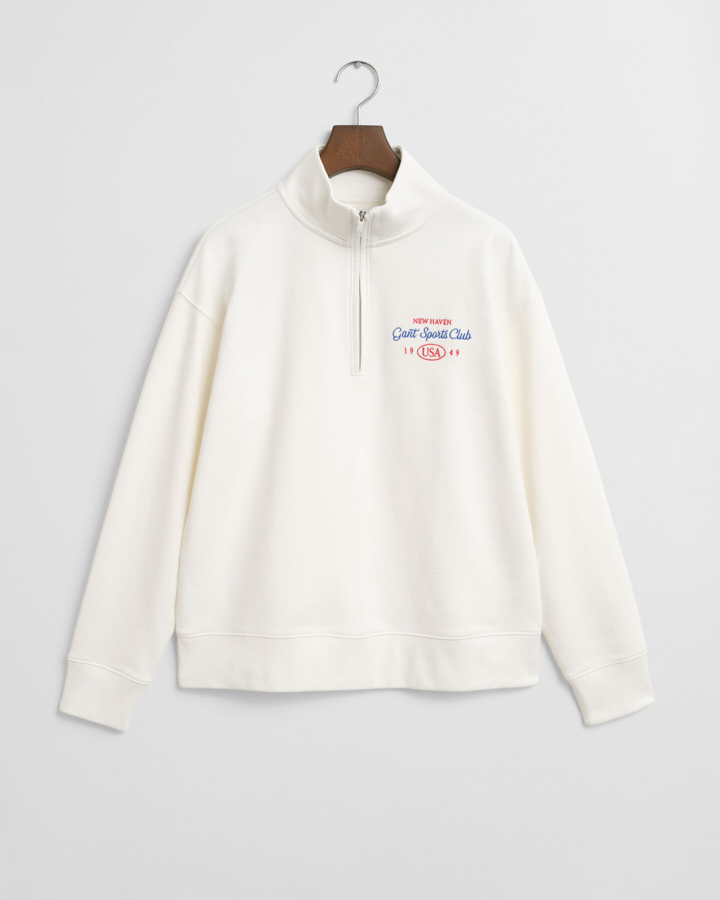 Graphic Sweatshirt mit Rei&szlig;verschlusskragen