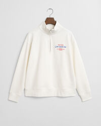 Graphic Sweatshirt mit Rei&szlig;verschlusskragen