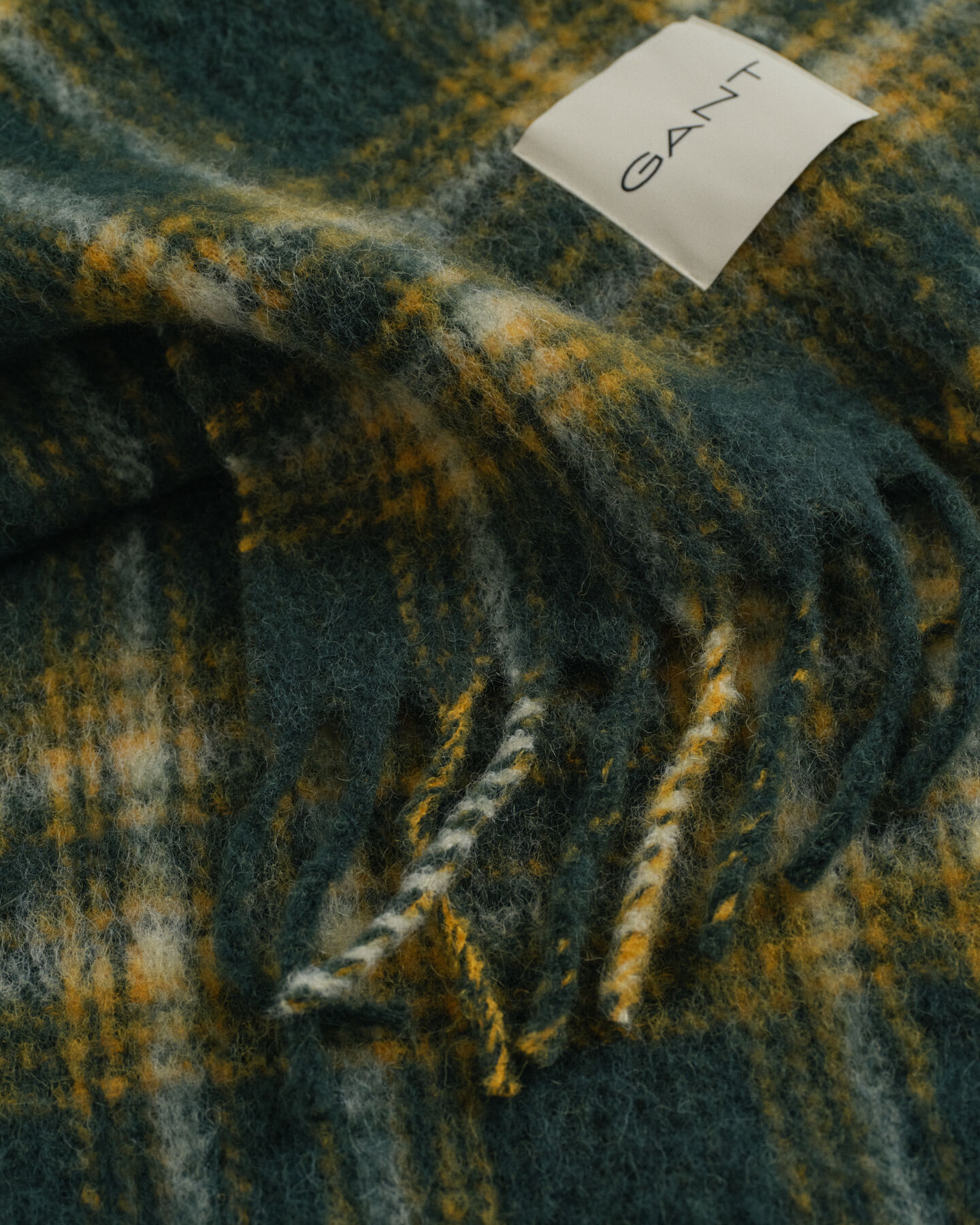 Karierter Schal aus Mohair-Alpaka-Gemisch