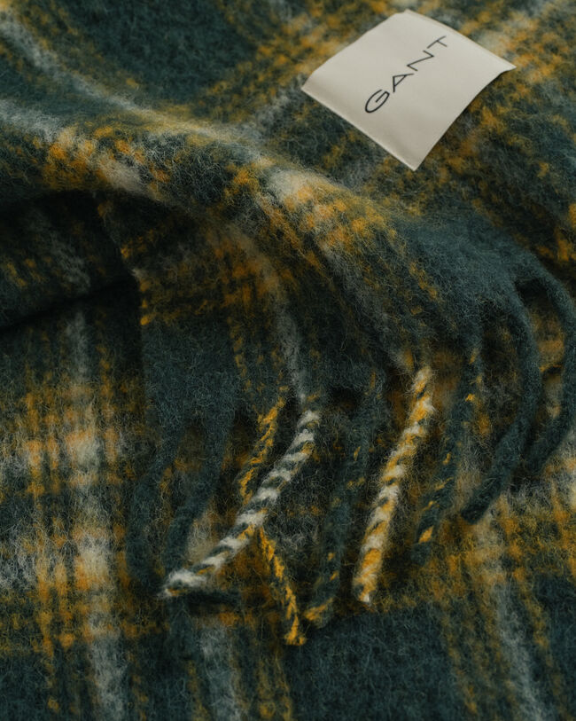 Karierter Schal aus Mohair-Alpaka-Gemisch