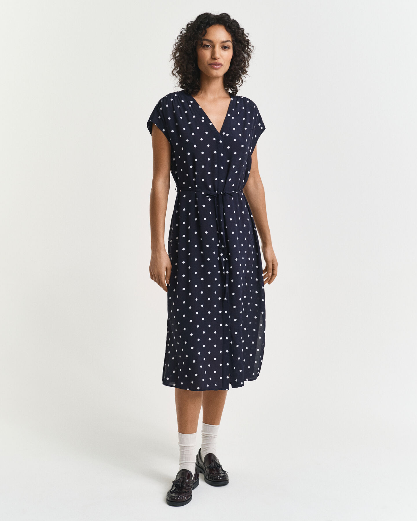 Kaftankleid mit P&uuml;nktchen-Print