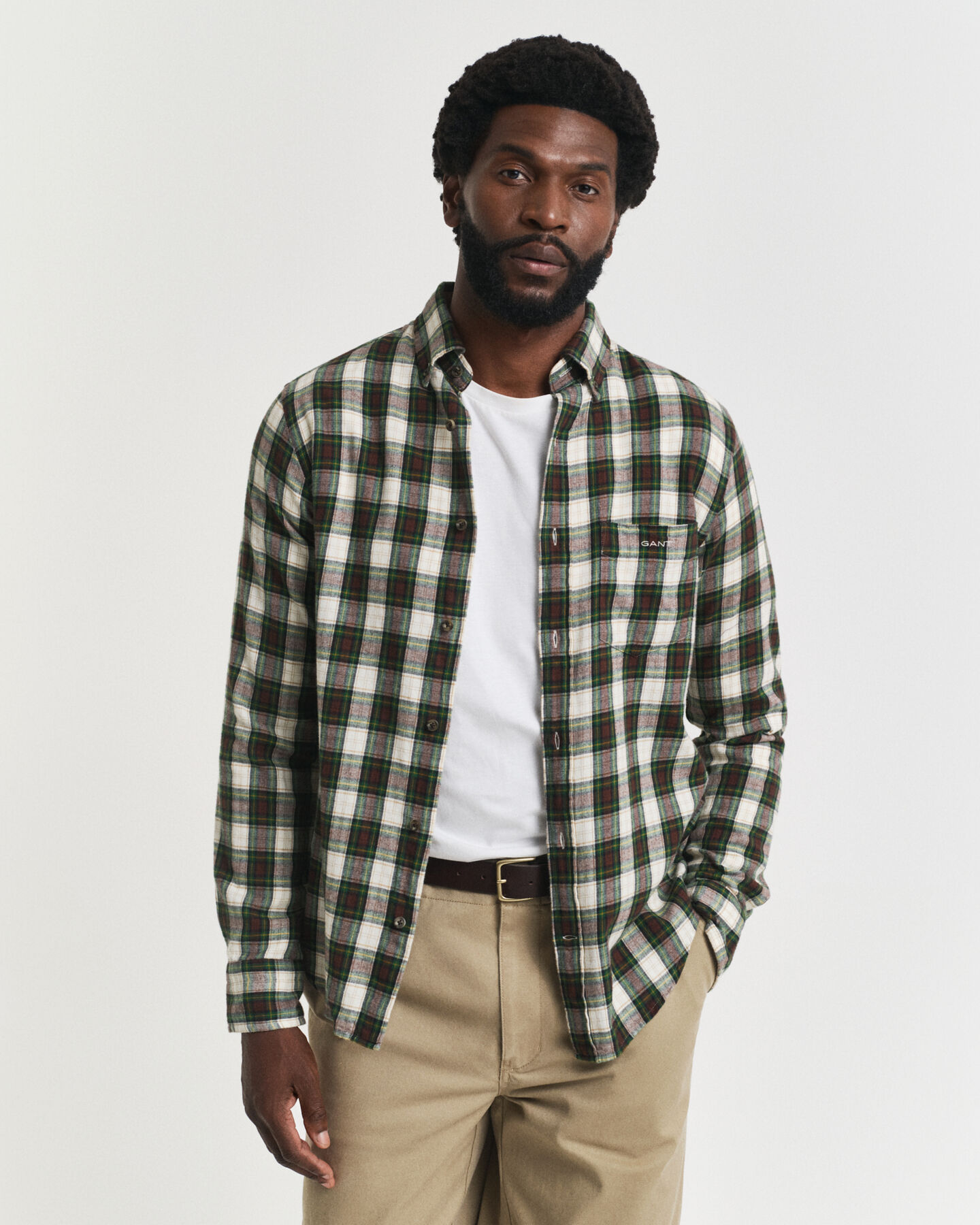 Regular Fit Windblown Flannel Hemd mit Karomuster