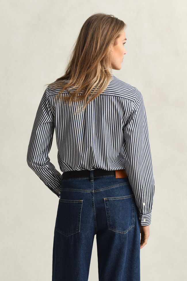 Regular Fit Classic Popeline Hemd mit Streifen