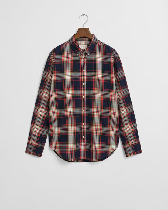 Relaxed Fit Flanellbluse mit Karomuster