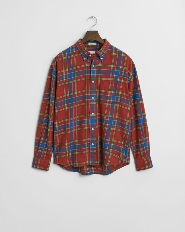 Relaxed Fit Twill Hemd mit Karomuster