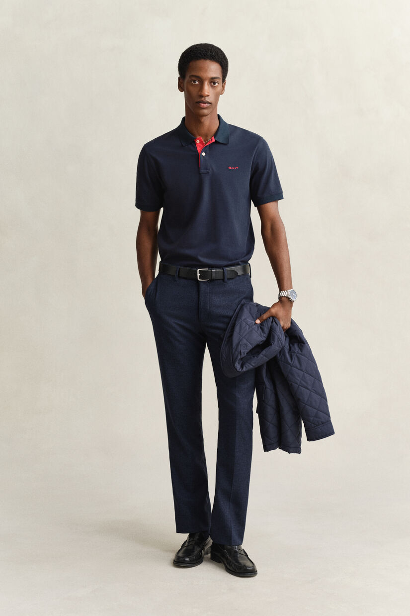 Kontrast Piqu&eacute; Poloshirt