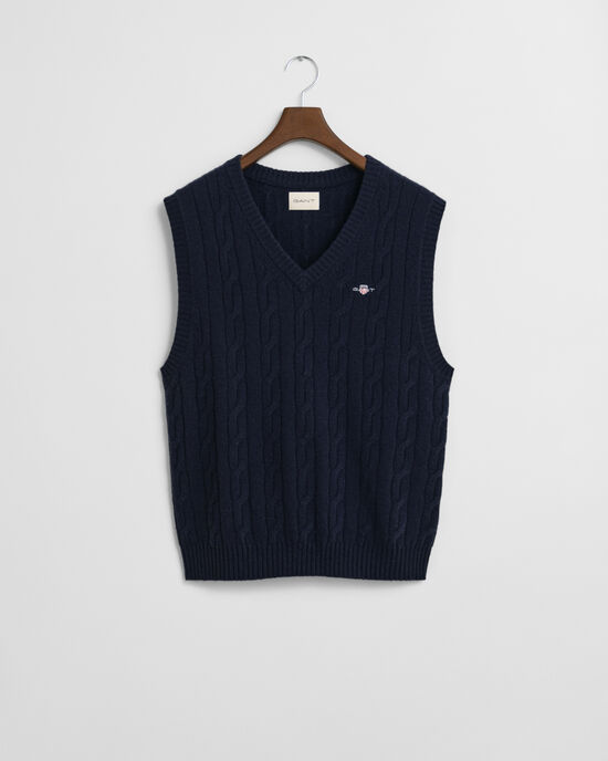 Zopfstrick Pullunder aus Lambswool